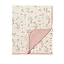 CREVENT 40''X40'' 100% Organic Cotton Muslin Baby Blanket for Newborns, Essential for Baby Shower Birthday Gift - Flower 100X100cm