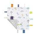 CREVENT Tag Security Blankets for Babies, Soft Small Loveys for Boys, Baby Comforter Sensory Blanket, Great Gifts for Birthday Baby Shower (10"X10" Dino)
