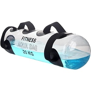 crevizon 20 kg sandbag alternative aqua bag with a foot pump fits ultimate core and balance training for home gym-transparent