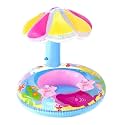 Crevizon Umbrella Sun Float Playsets Baby Float Swimming Pool Toys Mushroom Toy Infant Swim Float Summer Party Pink (2-8 Year) Multi Color