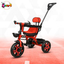 CREW4 Tricycle With Kids Parental Handle | Chrome wheels and Dual Storage Basket ST042 Tricycle