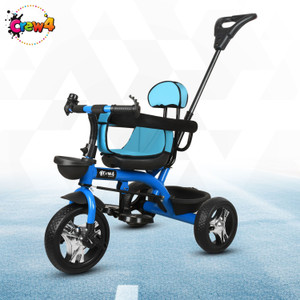 crew4 tricycle for kids with parental handle and dual storage basket dvpot-13b tricycle