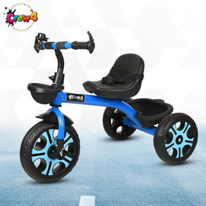 crew4 tricycle for kids stylish with storage basket safety beltstylish wheel bst003 blue tricycle 4006 tricycle