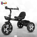 CREW4 Tricycle For Kids Stylish with Storage Basket ,Safety Belt,Stylish Wheel BST003 BLACK TRICYCLE 4007 Tricycle