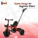 CREW4 Tricycles and Cycles for Kids Cycle for Baby with Parental Control for kids. ORANGE CREW Tricycle (Red)