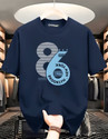 crewmax Printed Men Round Neck Navy Blue