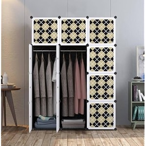 12 door plastic soft sheet wardrobe for kids baby almirah for clothes baby storage organizer cupboard for clothes kids wardrobe for clothestoysbooks black-g3 12-door