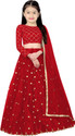 CREZE Girls Lehenga Choli Ethnic Wear, Party Wear Embroidered Lehenga, Choli and Dupatta Set