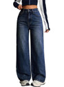 Crezelle Wide Leg Women Blue Jeans