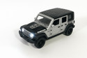 crezor toys 1:32 Diecast Jeep Rubicon Car – Collectible Pull Back with Lights (Grey)