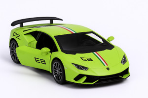 crezor toys lamborghini die-cast metal car 132 scale pull back toy with lights and music green