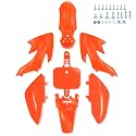 CRF50 Plastics Kit Pit Bike Parts Fairings Fenders for HONDA CRF50F CRF 50 XR50 SSR 110 SSR 125 Coolster 125 Baja DR70 and Similar Trail Dirt Bike 50cc-160cc (JM007-ORANGE)