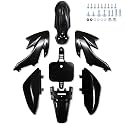 CRF50 Plastics Kit Pit Bike Parts Fairings Fenders for HONDA CRF50F CRF 50 XR50 SSR 110 SSR 125 Coolster 125 Baja DR70 and Similar Trail Dirt Bike 50cc-160cc (JM007-BLACK)