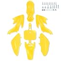 CRF50 Plastics Kit Pit Bike Parts Fairings Fenders for HONDA CRF50F CRF 50 XR50 SSR 110 SSR 125 Coolster 125 Baja DR70 and Similar Trail Dirt Bike 50cc-160cc (JM007-YELLOW)
