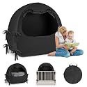 Crib Blackout Tent for Pack n Play, Pop Up Travel Crib Cover Canopy