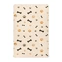 Crib Sheets for Boys Girl Bone Paw Print Beige Breathable Mini Crib Mattress Sheets Fitted,Toddler Baby Sheets for Crib Mattress 39 * 27 * 5In