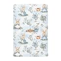 Crib Sheets for Boys Peter Bunny Friend Toddler Baby Girl for Crib,Neutral Mini Cribs Sheet Fitted,Cot Mattress 52 * 28 * 9In