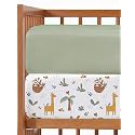Crib Sheets - Pack of 2 Fitted Sheets for Standard Crib - 52x28in, Safari