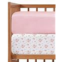 Crib Sheets - Pack of 2 Fitted Sheets for Standard Crib - 52x28in, Floral