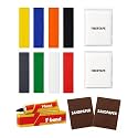 Cricket Bat Toe Guard Repair Kit, 8 Multicolor Rubber Toe Guards with 10ml Adhesive, 2 Fiberglass Tape Sheets, 2 Sandpapers for Rubbing | Anti-Scuff & Anti-Crack Bat Protection Set