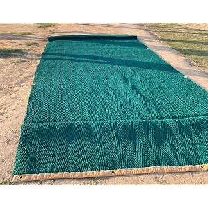 export quality coir cricket mat for net pitch - green 165 ft