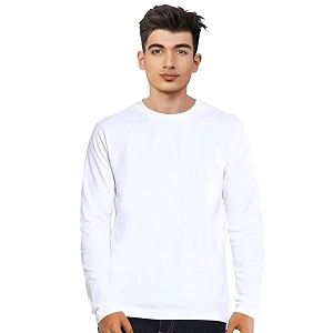 Cricmarket Mens Plain 100 Cotton Round Neck