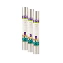 Cricut Everyday Iron On, Silver | 3-Pack of 2ft Rolls (12" x 24") - HTV Heat Transfer Vinyl for Shirts, Décor & More - Compatible with Cricut Machines & Heat Presses