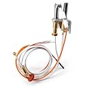 Criditpid 446-513A Pilot Assembly Propane Gas (LP) for Heat-N-Glo Gas Fireplaces and Log Sets, Propane Pilot Assembly Replacement with Thermopile for Heat &amp; Glo SL2000, 4000, 5000, 6000, 8000, 6000GDV