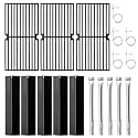 Criditpid Grill Replacement Parts for Brinkmann 810-2511-S 810-2512-S, Grill Grates, Heat Plate, Grill Burner Repair Kit for 810-2511-S 810-2512-S Brinkman Grill Parts.