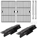Criditpid Grill Replacement Parts for Dyna Glo DGF350CSP DGF350CSP-D 2 Burner Grill, Porcelain Steel Heat Plate Shields, Burner Tubes, Grates & Igniter Electrode Kit for Dyna-Glo DGF350CSP Grill.
