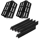 Criditpid Grill Replacement Parts for Genesis 300 Series Grills with Front Control Knob, 17.5" Flavorizer Bars &amp; Heat Deflectors for Weber 7620 7621, Genesis E310 E320 E330 S310 S320 S330 Grill.
