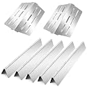 Criditpid Grill Replacement Parts for Genesis 300 Series Grills with Front Control Knob, Stainless Steel Flavorizer Bars &amp; Heat Deflectors for Weber Genesis E310 E320 E330 S310 S320 S330 Grill.