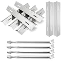 Criditpid Grill Replacement Parts for Napoleon Rogue Series, Prestige 500 Propane Grills, N305-0082 Heat Plate & N100-0044 Burner Tubes for Napoleon P500RSIBNK-3 BIP500RBNSS-3 BIP500RBNSS-3 Grills.