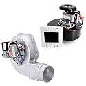 Criditpid Replacement 80473 Exhaust Blower &amp; 80472 80472A Distribution Blower Fan Kit for US Stove &amp; USSC American Harvest 6039 6041, King KP130, KP60, Ashley 5500 5500M 5500XL Pellet Stoves.