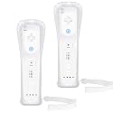 Crifeir Remote Controller for Wii,Compatible with Wii and Wii U, Controller Accessories Include Silicone Case and Wrist Strap2 pack（White）