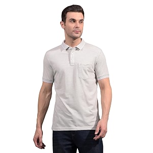 Crimsoune Club Mens Grey Polo Neck T-Shirt