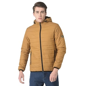 Crimsoune Club Men Mustard Yellow Padded Jacket