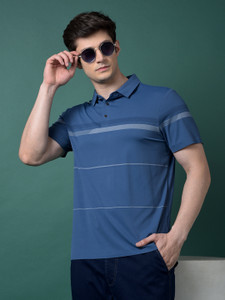 CRIMSOUNE CLUB Men Self Design Polo Neck