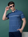 CRIMSOUNE CLUB Men Self Design Polo Neck