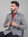 CRIMSOUNE CLUB Wool Blend Solid Coat For Men