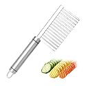 Crinkle Cutter, Crinkle French Fry Cutter Stainless Steel Veggies Crinkle Cutter Knife Wave Crinkle Cut Tool Carrot Slicer