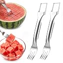 CripsTaste 2 Pack Stainless Steel Watermelon Cutter Slicer Watermelon Fork