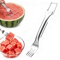 CripsTaste Stainless Steel Watermelon Cutter Slicer Tool Watermelon Fork