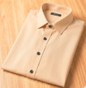 CrisPet Men Solid Casual Beige Shirt