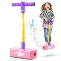 CRIYALE Kids Pogo Jumper Fun and Safe Pogo Stick for Toddlers, Durable Foam Bungee Jumping Stick Makes Squeaky Sounds Improves Balance, Bouncing Toy for Ages 3 and up Holds up to 250lbs - Multicolor