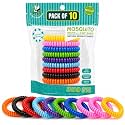 CRIYALE Mosquito Repellent Bracelets Pack of 10, Spiral Wrist Bands for Kids & Adults, Adjustable Anti Mosquito Bands for Outdoor, Travel, Camping & Everyday Use