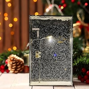 criyale snowfall lamp street light snow globe handmade diy snow scenery night light christmas desktop decor for birthday make your own christmas night light snowflake lamp for home