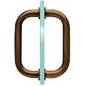 CRL 6" Brushed Bronze Tubular Back-to-Back 3/4" Diameter Shower Door Pull Handles