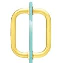 CRL 6" Gold Plated Tubular Back-to-Back 3/4" Diameter Shower Door Pull Handles