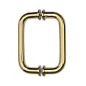 CRL 6" Polished Brass Tubular Back-to-Back 3/4" Diameter Shower Door Pull Handles